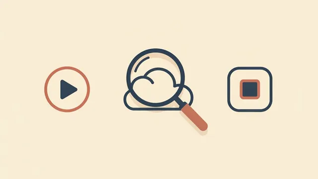 Illustration of a row of small recurring-charge icons like streaming and app symbols with a magnifying glass